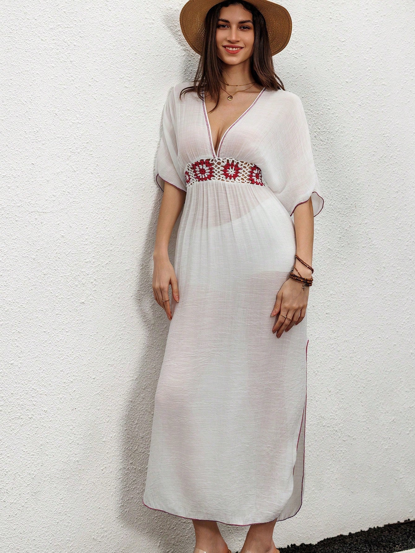 Saída de Praia - Vestido Cobridor de Crochê