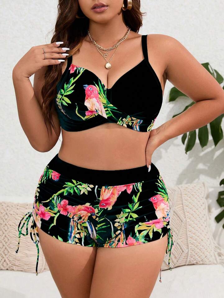 Biquíni Shortinho Plus Size Preto - Ashley