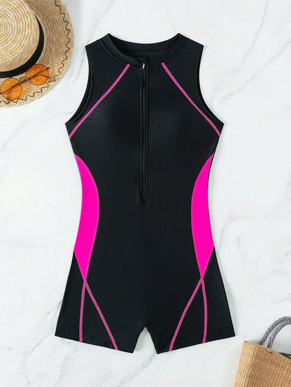 Maiô Esportes Zíper Frontal