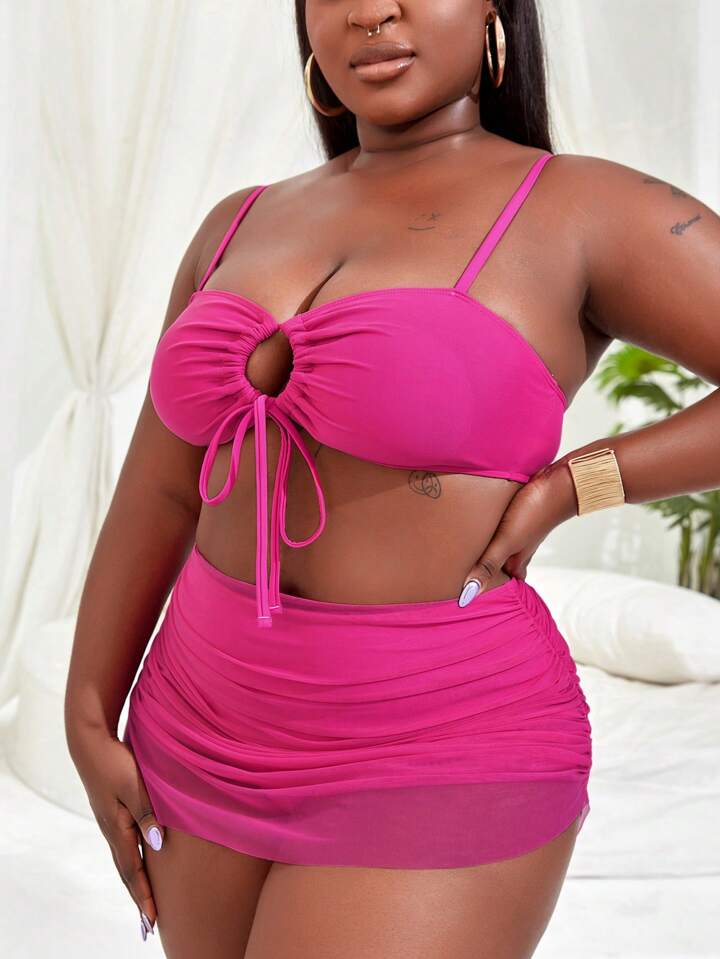 Biquíni Plus Size + Saia de Praia  - Brianna