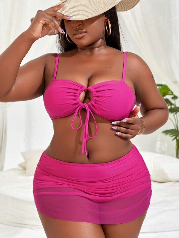 Biquíni Plus Size + Saia de Praia  - Brianna