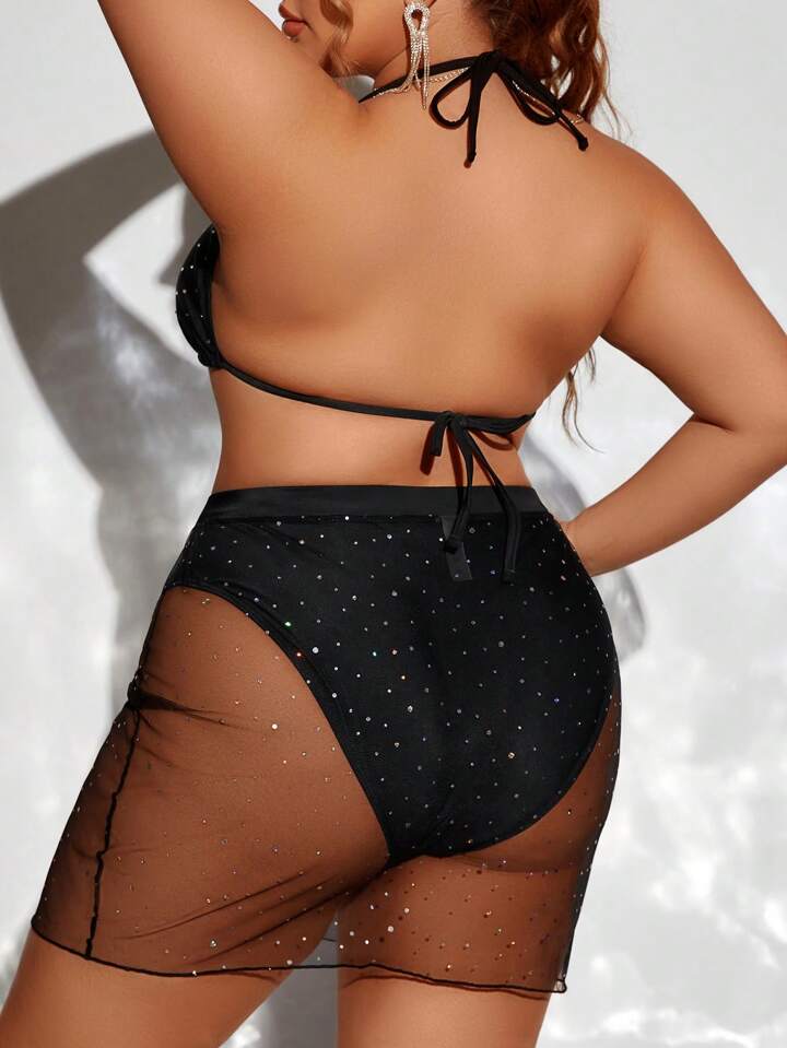 Biquíni Plus Size + Saia de Praia - Jasmine