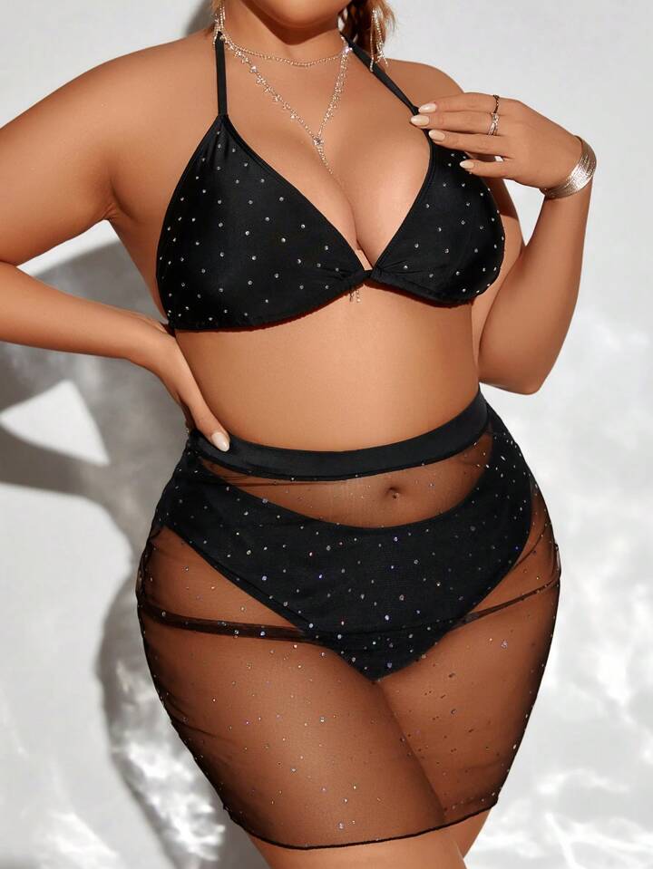Biquíni Plus Size + Saia de Praia - Jasmine