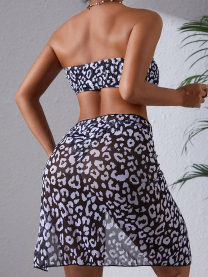 Conjunto de 3 peças Saia Tropical