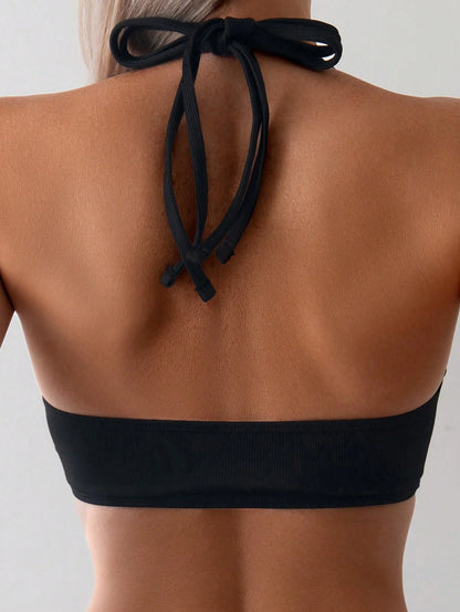 Biquíni Preto Halter