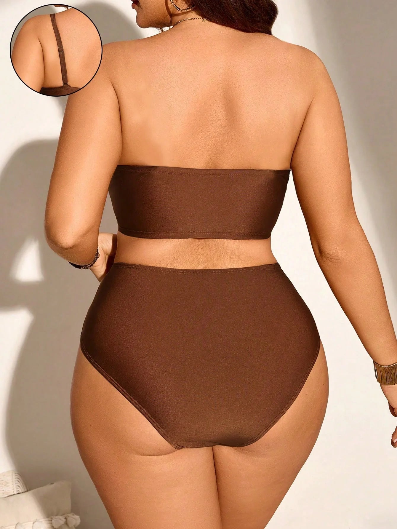 Biquíni Casual Plus Size Listrado