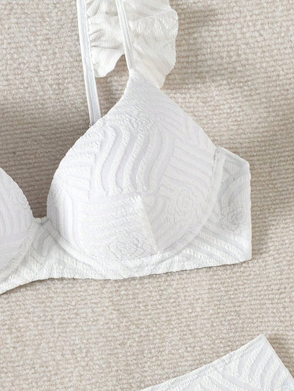 Biquíni Texturizado Com Babado