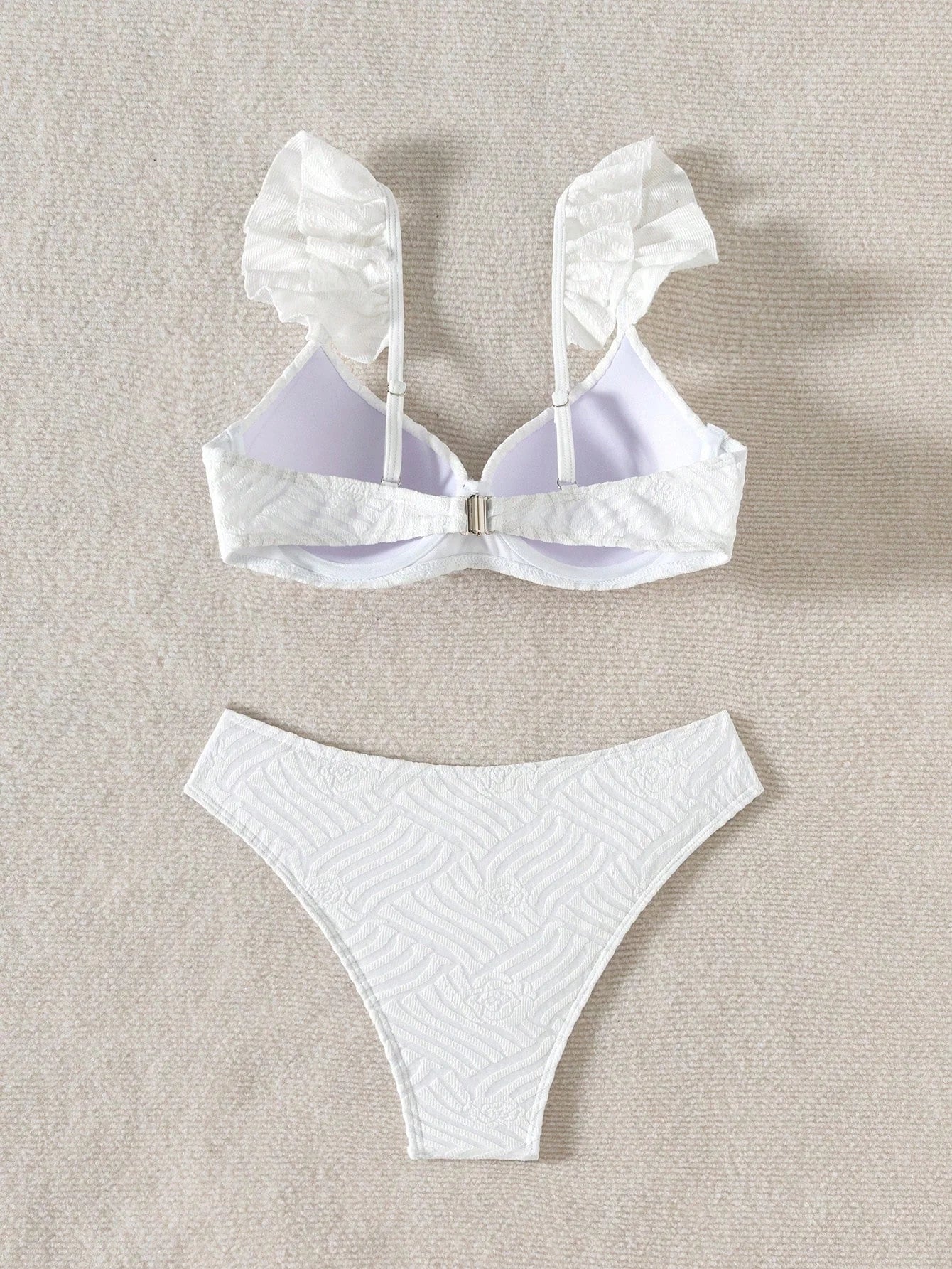 Biquíni Texturizado Com Babado