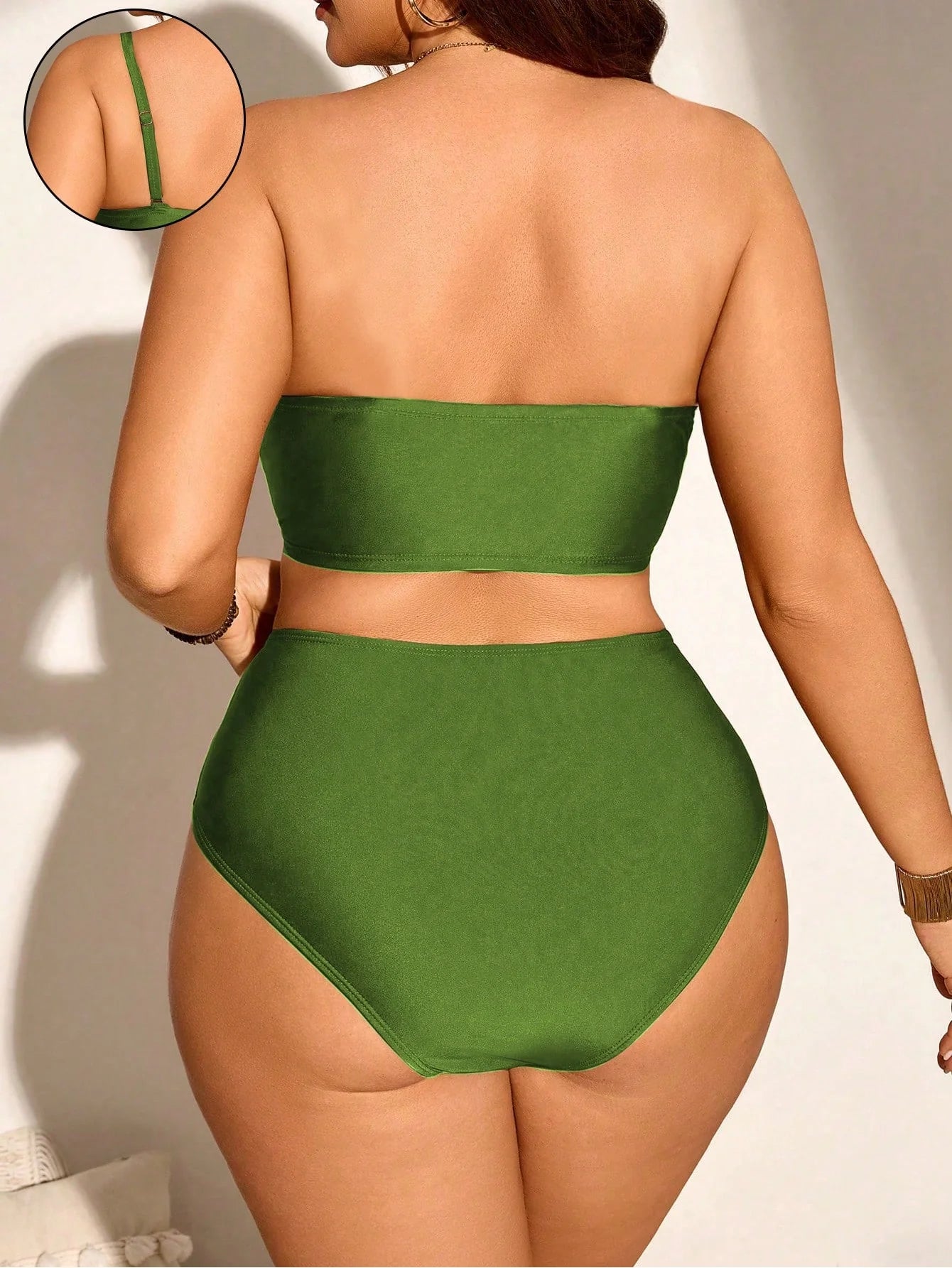 Biquíni Casual Plus Size Listrado