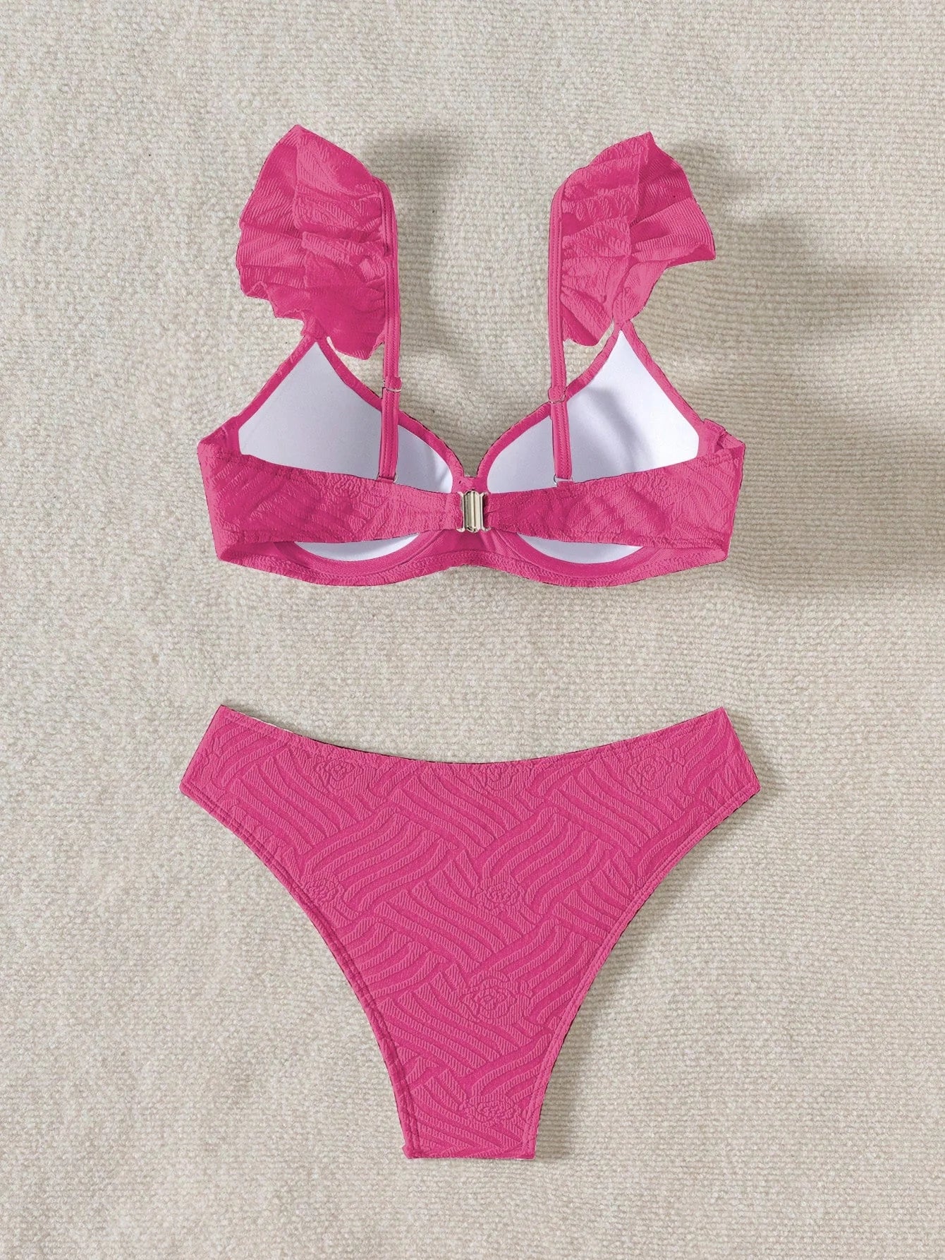 Biquíni Texturizado Com Babado