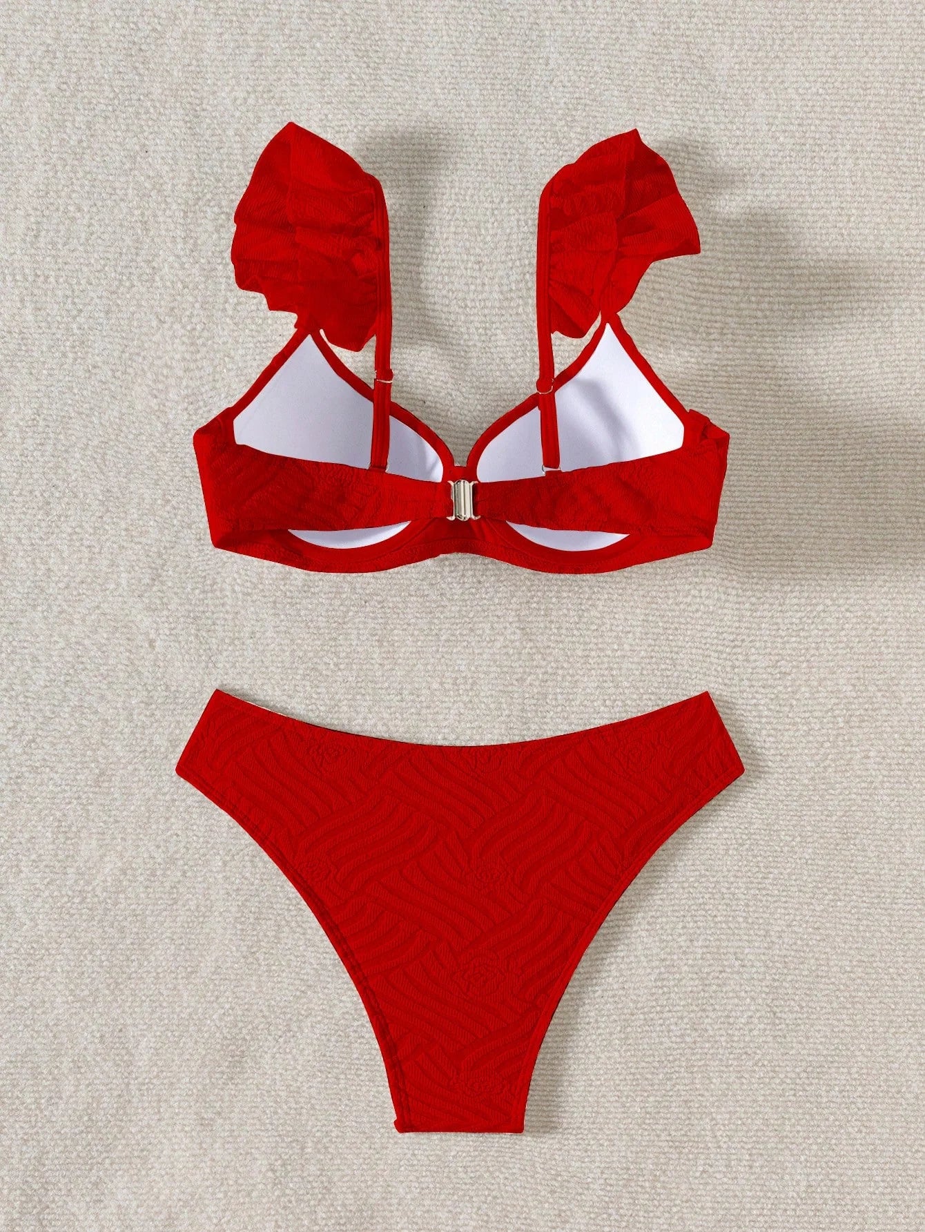 Biquíni Texturizado Com Babado