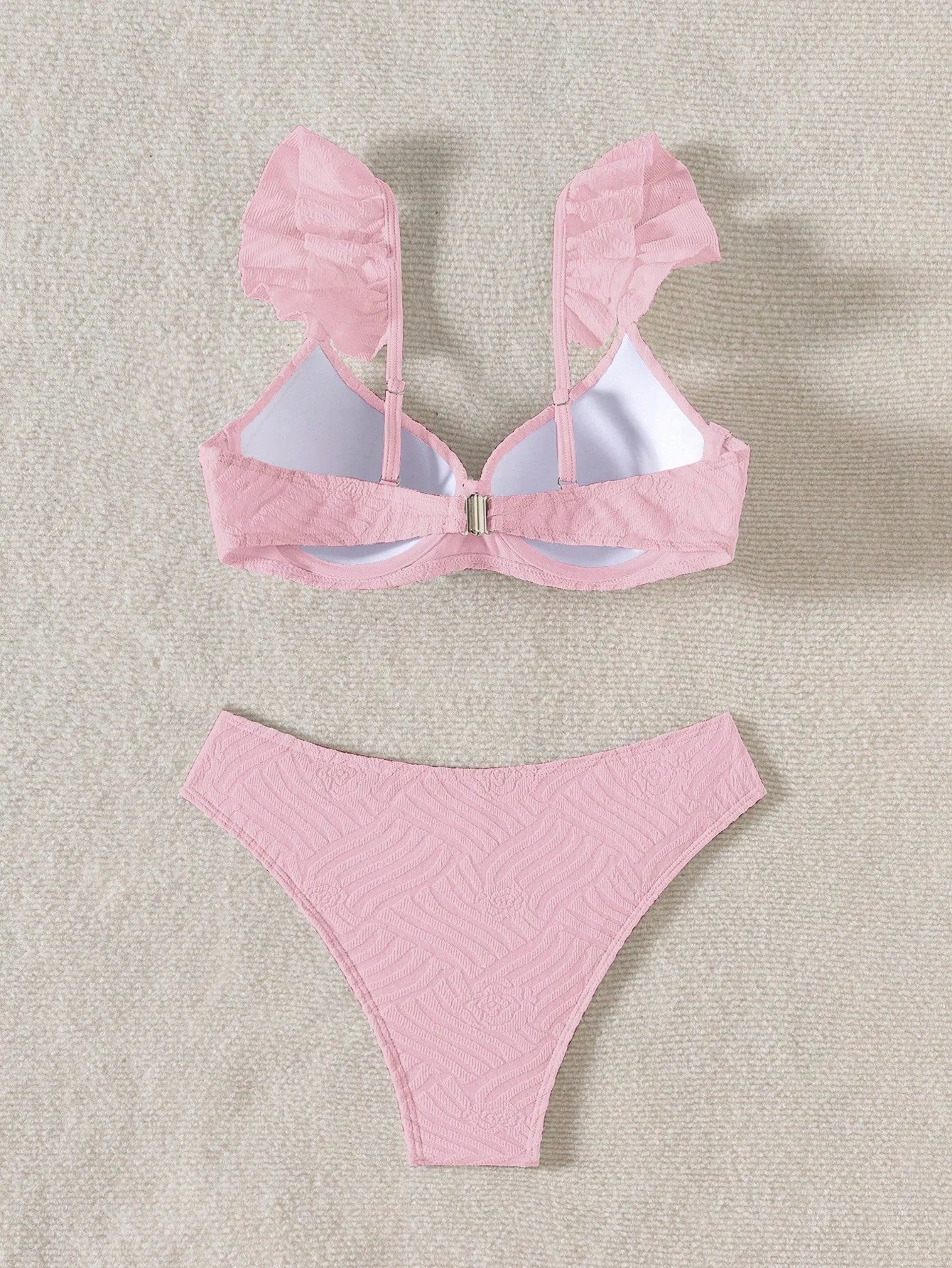 Biquíni Texturizado Com Babado