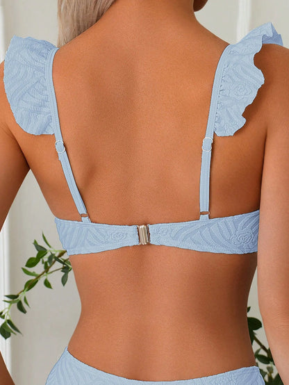 Biquíni Texturizado Com Babado