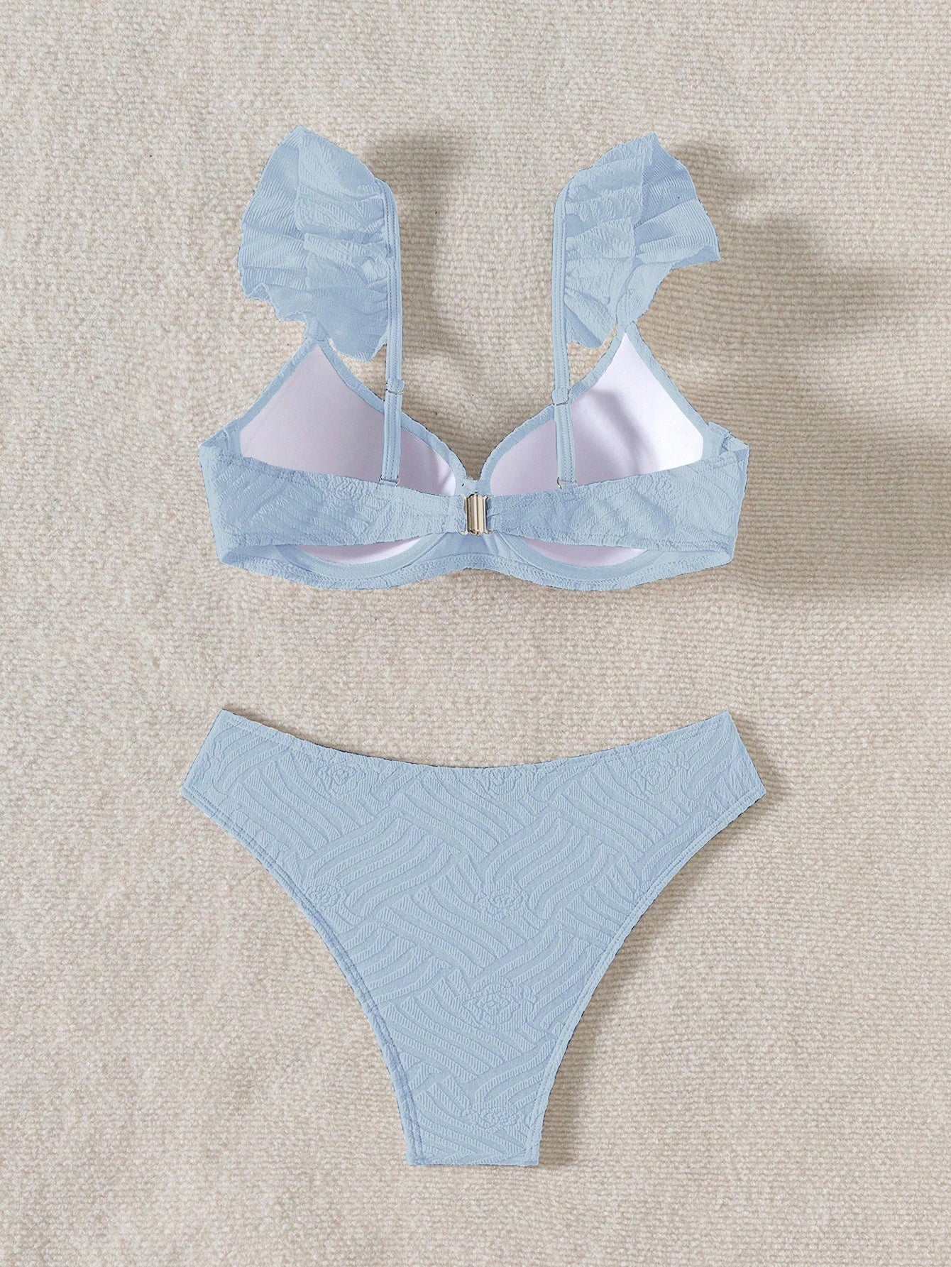Biquíni Texturizado Com Babado