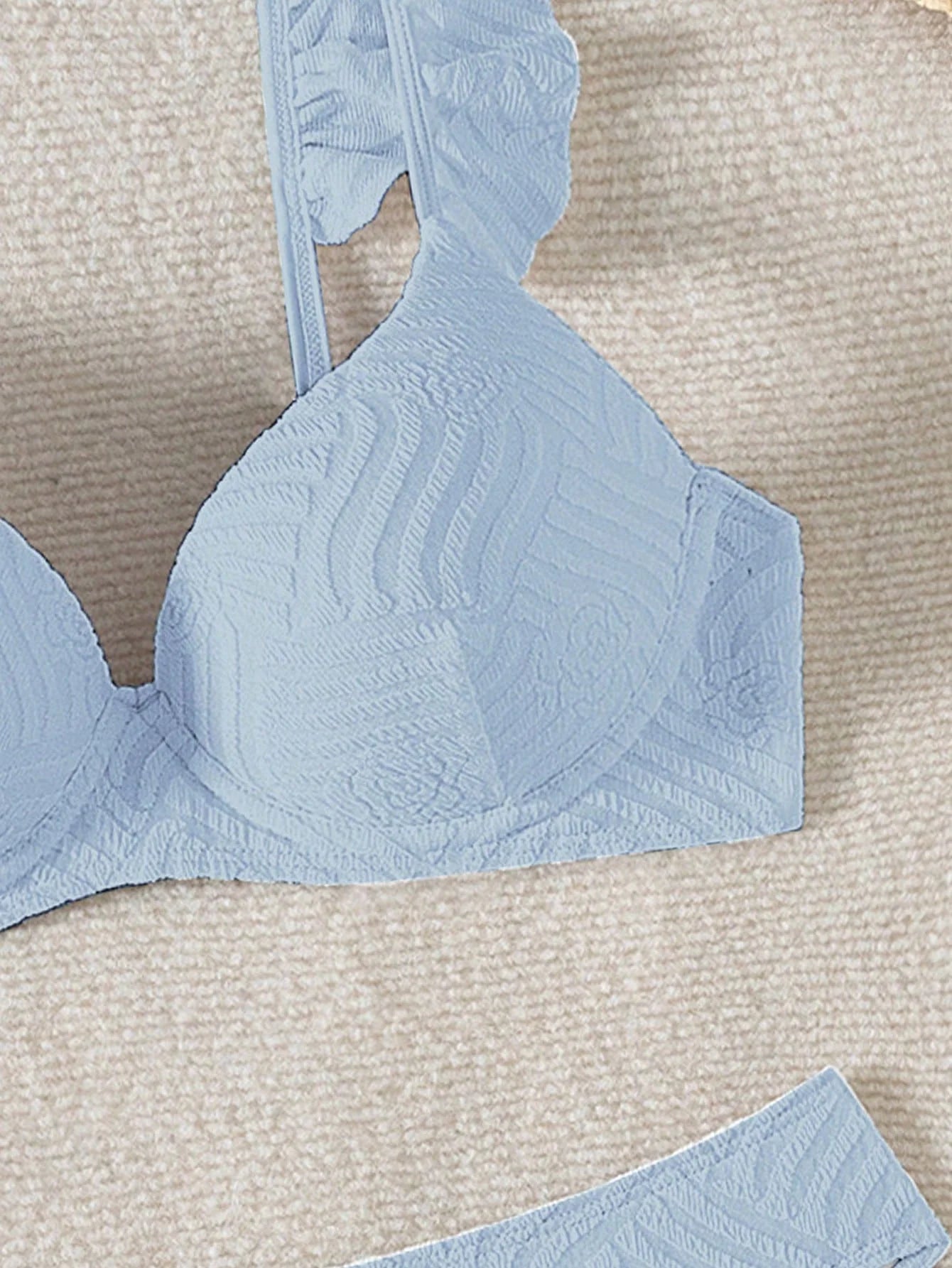 Biquíni Texturizado Com Babado