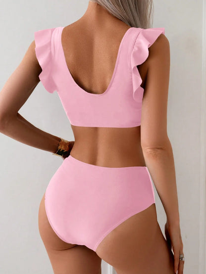 Biquíni Gola Quadrada Franzida