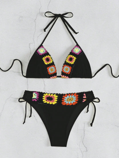 Biquíni Floral Halter Neck Verão Chic