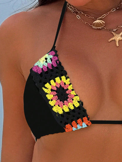 Biquíni Floral Halter Neck Verão Chic