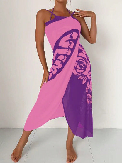 Saída de Praia com Estampa de Borboleta e Flores