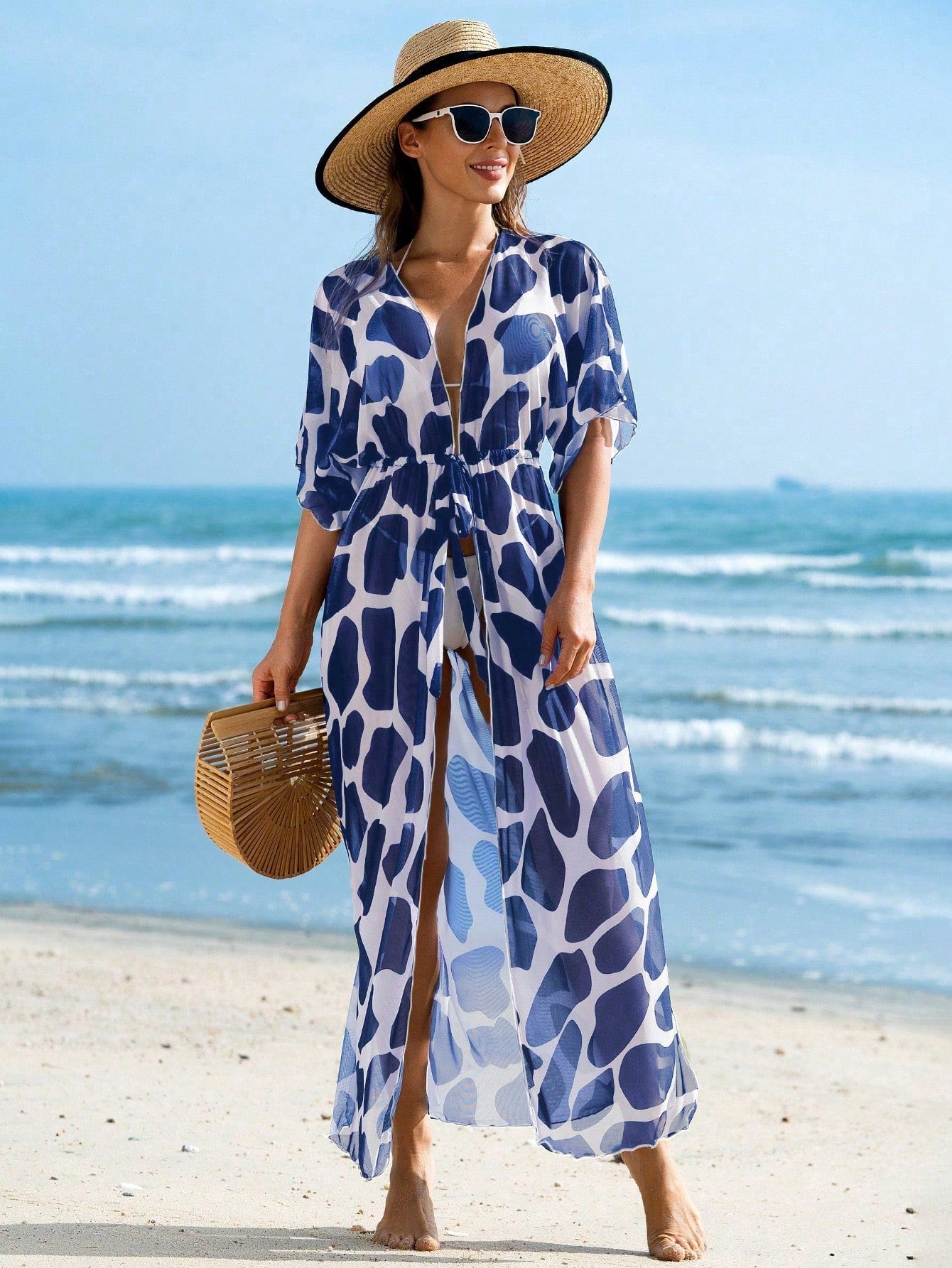 Saída de Praia Longa de Malha Transparente