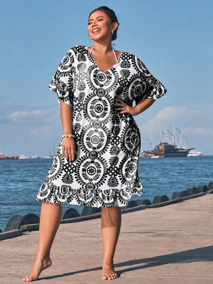 Saída de Praia Plus Size Sunset Glow