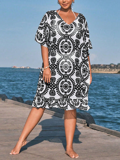 Saída de Praia Plus Size Sunset Glow