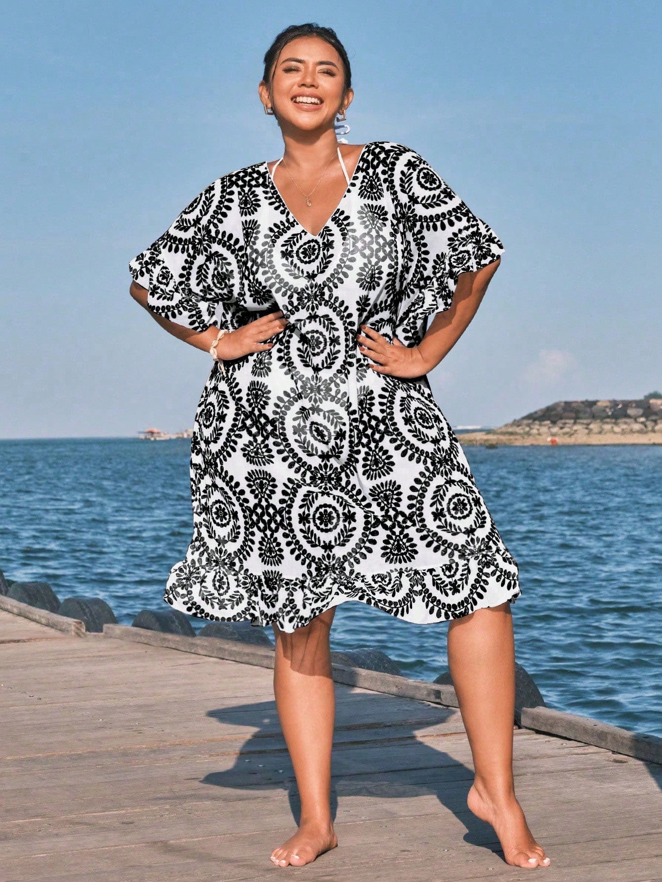 Saída de Praia Plus Size Sunset Glow