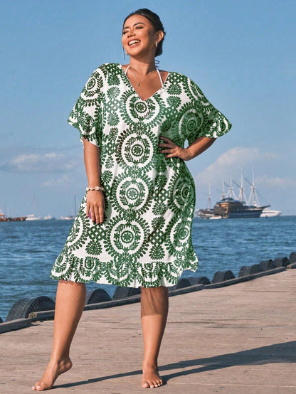 Saída de Praia Plus Size Sunset Glow