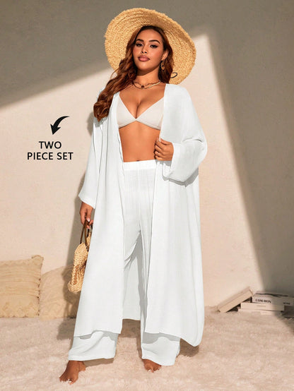 Saída 2 Peças Plus Size Casual