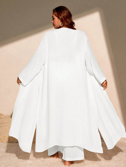 Saída 2 Peças Plus Size Casual