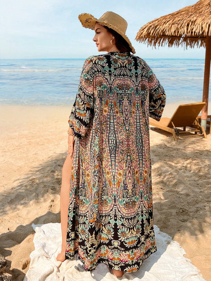 Saída De Praia Plus Size Longa Juliana